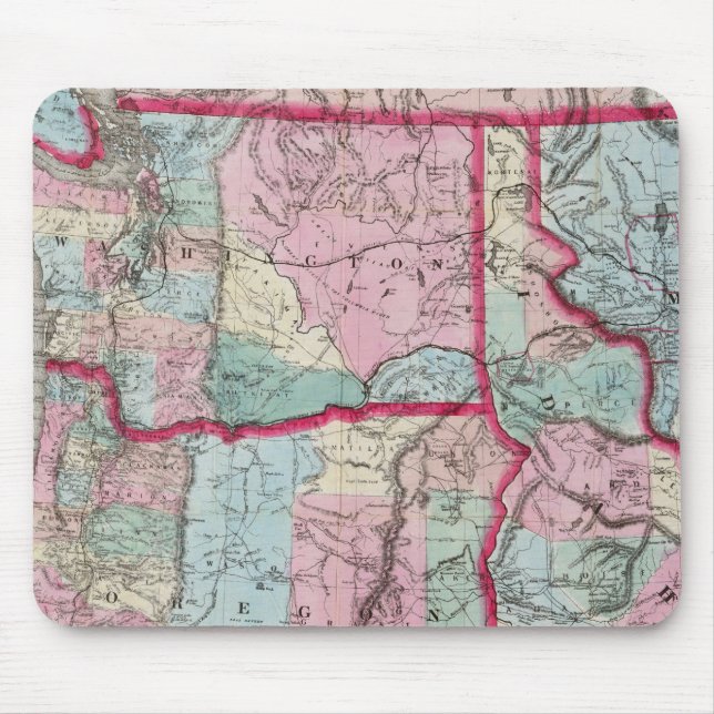 Bancroft's Karta of Oregon, Washington, Idaho Musmatta (Framsidan)