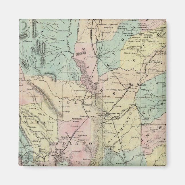 Bancroft's New Karta of Central California Magnet (Framsidan)
