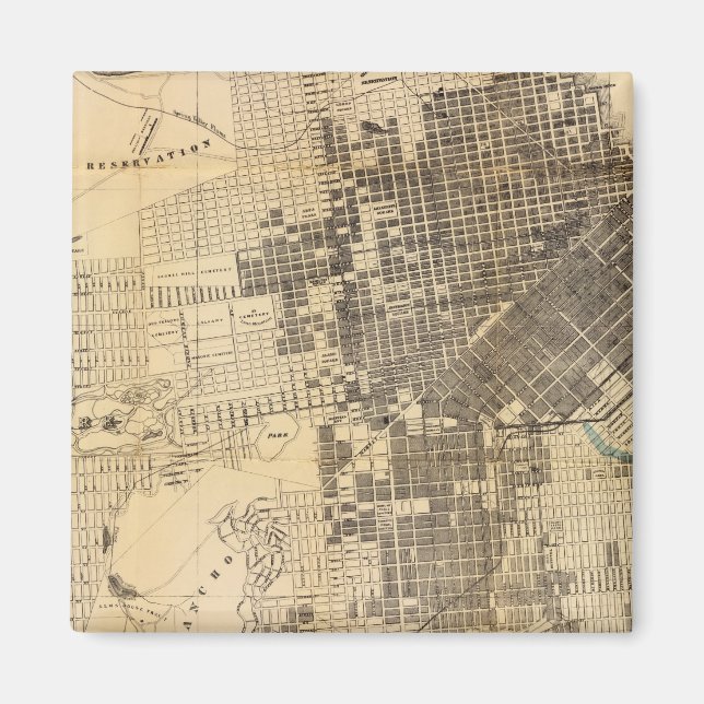 Bancrofts officiell Guide Karta i San Francisco Magnet (Framsidan)