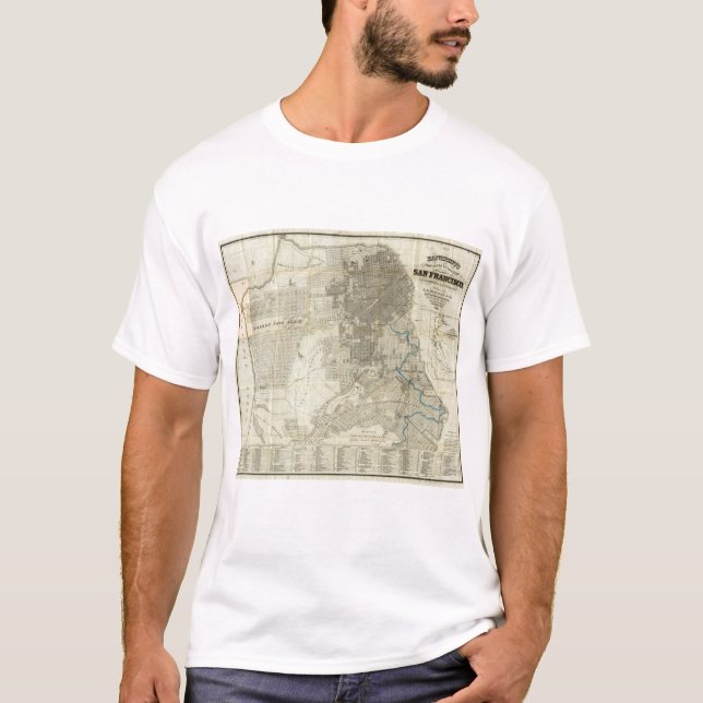 Bancrofts officiell karta för San Francisco stad T-shirt (Framsida)