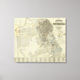 Bancrofts Officiell San Francisco City Karta Canvastryck