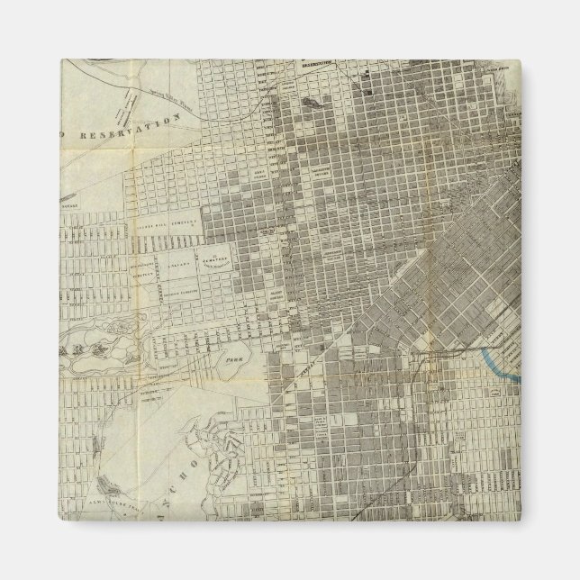 Bancrofts Officiell San Francisco City Karta Magnet (Framsidan)