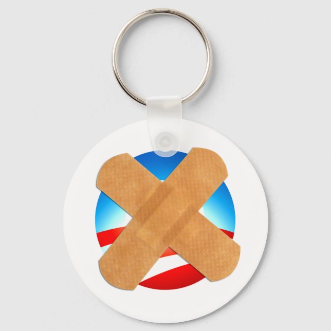 Band-aid-nr till Obamascare Nyckelring (Framsida)