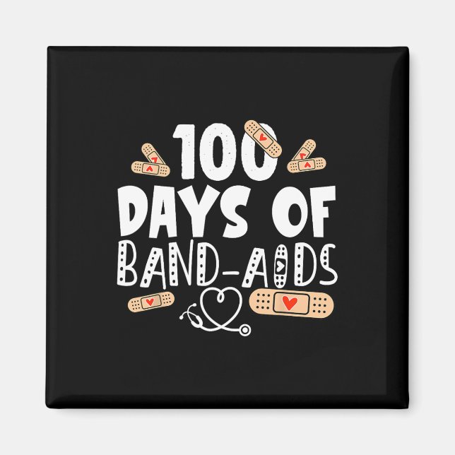 Band-aids - Skolsjuksköterskor 100 dagar Magnet (Framsidan)