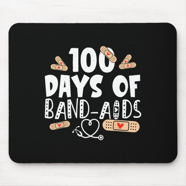 Band-aids - Skolsjuksköterskor 100 dagar Musmatta (Framsidan)