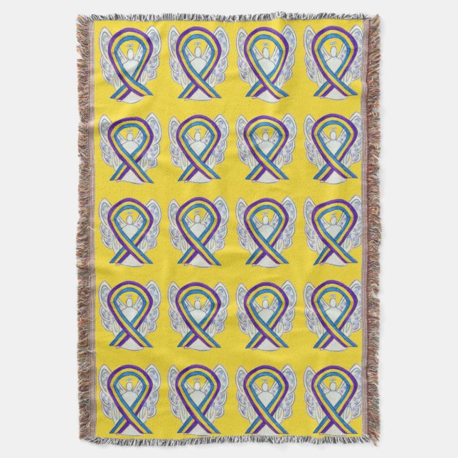 Band Art Throw Blankets - bergsslutstycken för blå Filt (Framsidan Vertikal)