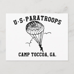 Band av Brothers Currahee US Paratrooper Toccoa Vykort