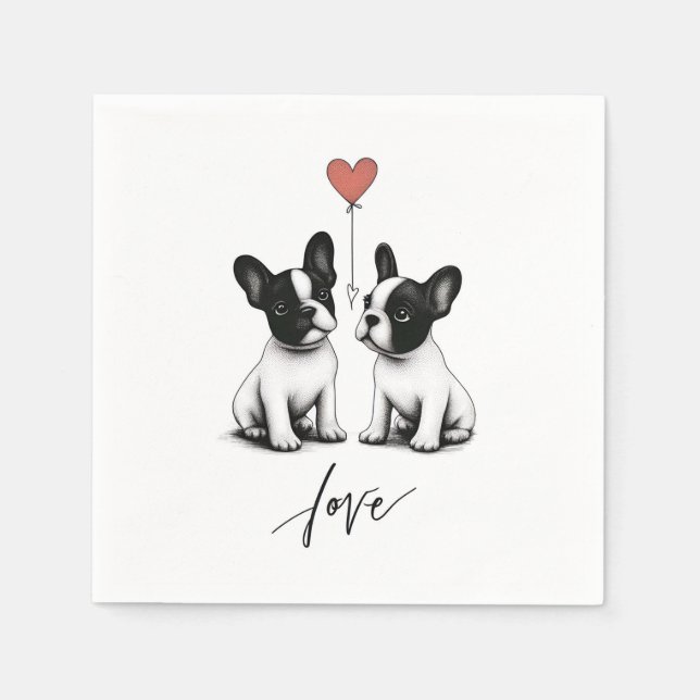 Band av hjärtat pappersservett (Framsidan)