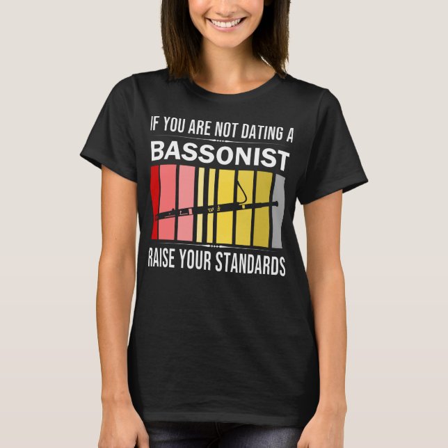 Band Bassoonist för musikinstrument T Shirt (Framsida)