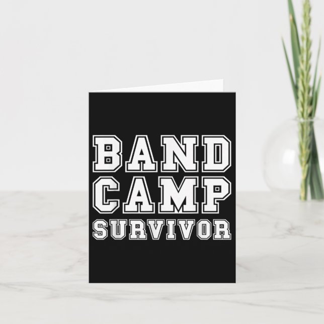Band Camp Survivor Marching Band Trumpet Clarinet Kort (Framsida)