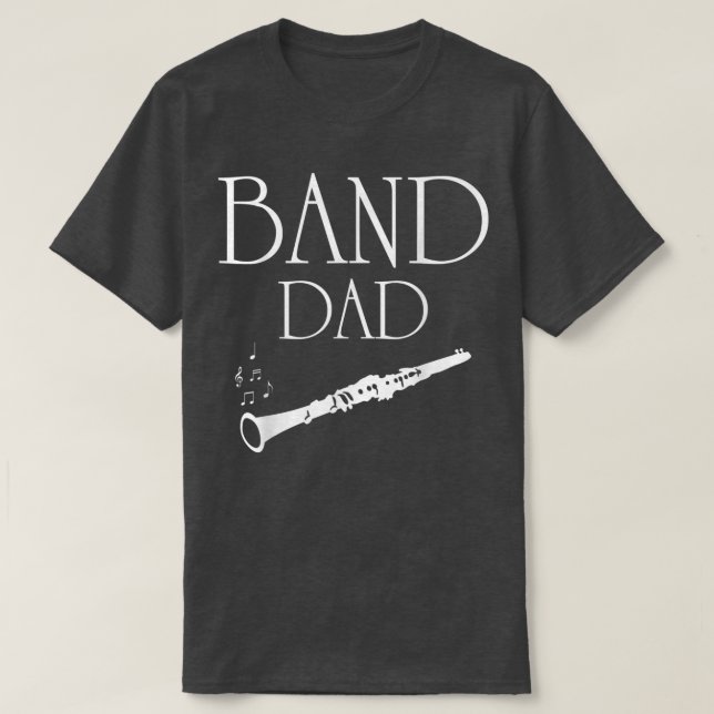 Band Dad Music Group Vater Clarinet  T Shirt (Design framsida)