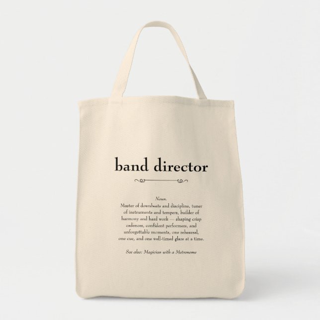 Band Director Definition Tack Gift Tygkasse (Framsidan)