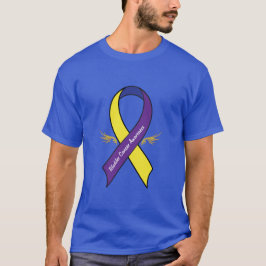 Band för blåsacancermedvetenhet med vingar t-shirt