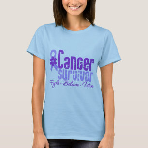 Band för blomma för canceröverlevandelavendel t shirt