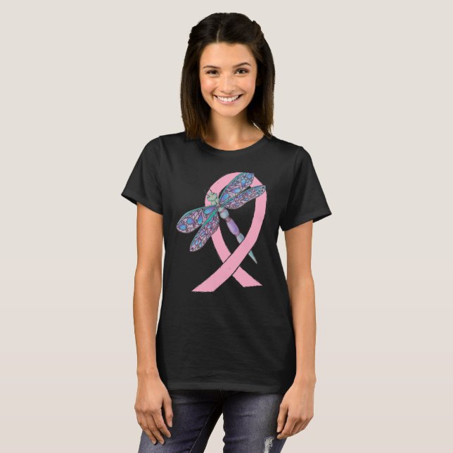 Band för bröstcancer tee (Hel framsida)