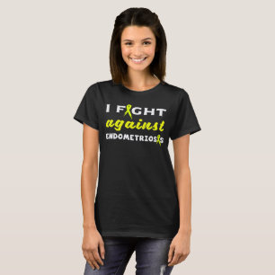 Band för Endometriosismedvetenhetgult Tee Shirt