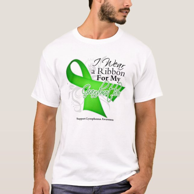 Band för farmorlimefruktgrönt - lymfkörtelcancer tee shirt (Framsida)