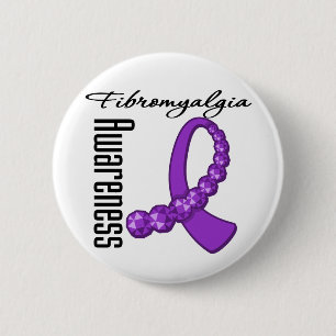 Band för FibromyalgiamedvetenhetGemstone Knapp