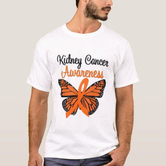 Band för fjäril för njurecancermedvetenhet t shirt