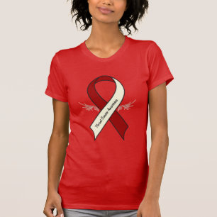 Band för halscancermedvetenhet med vingar t-shirt