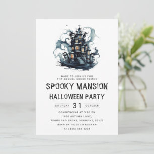 Band för hemlig mansion: Elegant Halloween Inbjudningar