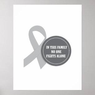 Band för hjärncancergrått för familj poster