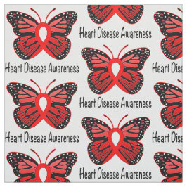 Band för hjärtsjukdomfjärilsmedvetenhet tyg