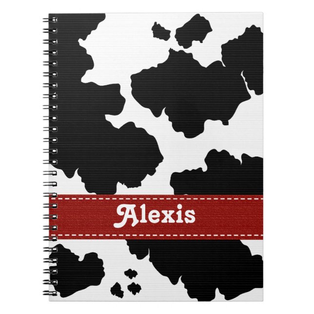 Band för journal för kotryckanteckningsbok rött anteckningsbok med spiral (Framsidan)