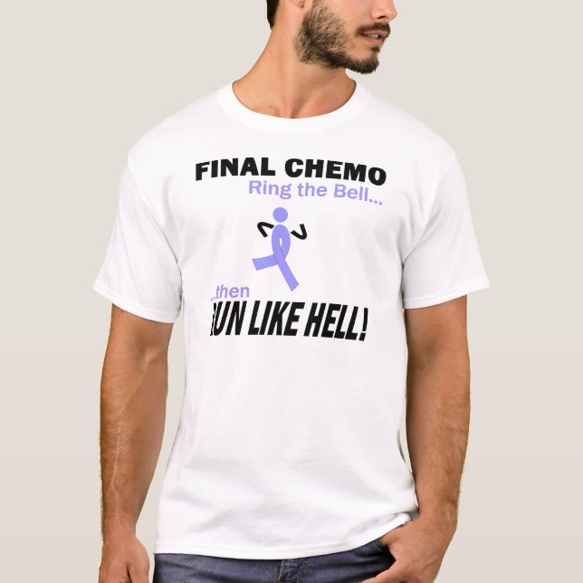 Band för lavendel för finalChemo springa mycket - T-shirt (Framsida)