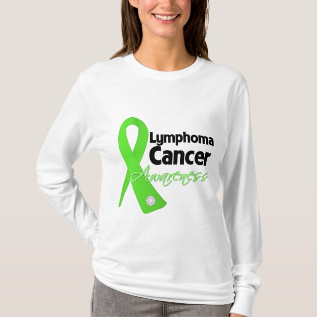 Band för lymfkörtelcancercancermedvetenhet t shirt (Framsida)