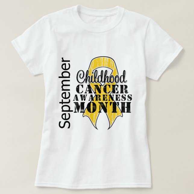 Band för månad för barndomcancermedvetenhet t-shirt (Design framsida)