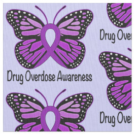 Band för medvetenhet för drogöverdosfjäril tyg