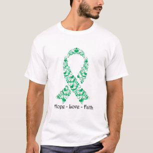 Band för medvetenhet för hoppsmaragdgrönt t-shirt