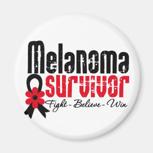 Band för melanomöverlevandeblomma magnet