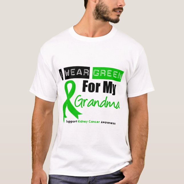Band för njurecancergrönt för min mormor tee (Framsida)