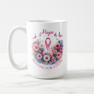 Band för ökad medvetenhet om bröstcancer kaffemugg