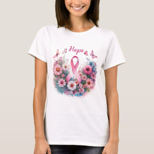 Band för ökad medvetenhet om bröstcancer t shirt