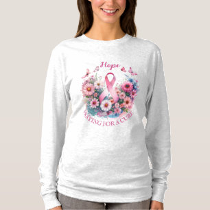 Band för ökad medvetenhet om bröstcancer t shirt