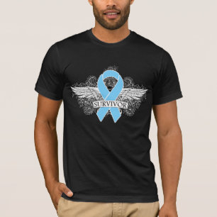 Band för ÖVERLEVANDE för prostatacancer bevinga T-shirt
