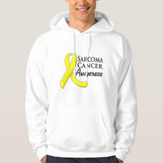 Band för Sarcomacancermedvetenhet Tröja Med Luva (Framsida)