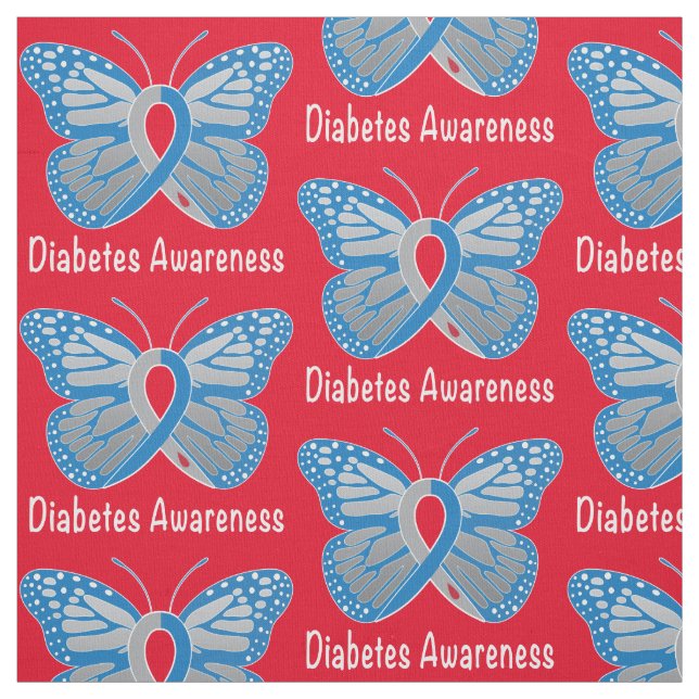 Band för sockersjukafjärilsmedvetenhet tyg (Provkarta)