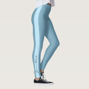 Band för tunt, ljusblått, monokromt Lodrät Leggings