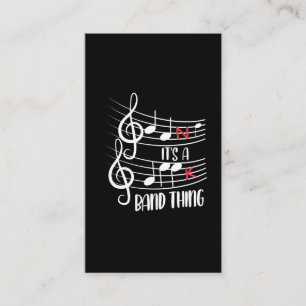 Band Geek Funny Musician Joke Musik noter Visitkort