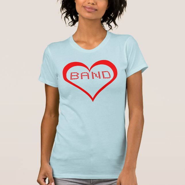 Band Hearts T Shirt (Framsida)