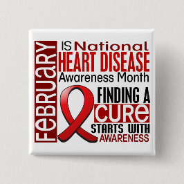 Band I2.5 för hjärtsjukdommedvetenhetmånad Knapp