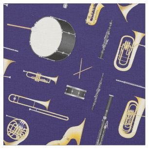 Band Instruments Music Musician Teacher Decor Blue Tyg