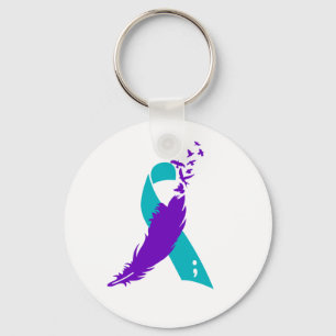 Band Keychain för semikolonsjälvmordmedvetenhet Nyckelring