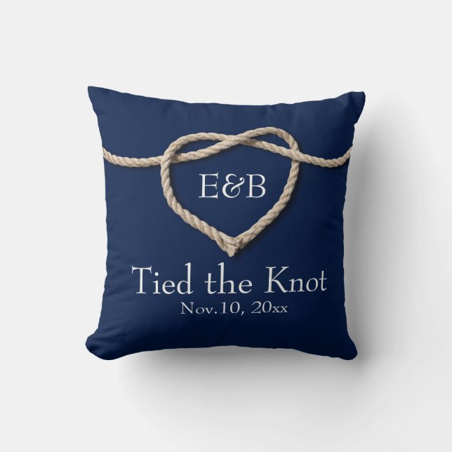 Band Knot Bröllop Pillow-flottan Kudde (Framsida)