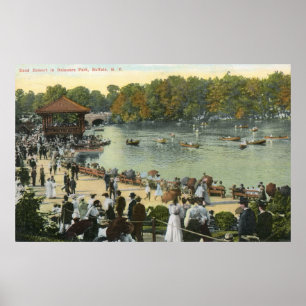 Band-konsert, Delaware Park, Buffalo 1911 Vintage Poster