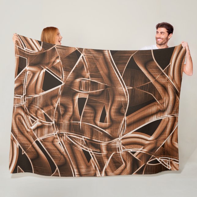 Band kurvor, bruna urlakning med relief och överla fleecefilt (På plats)